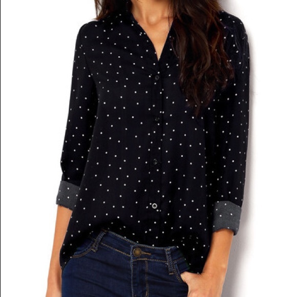 Tops Sample Sale Black And White Polka Dot Blouse Poshmark